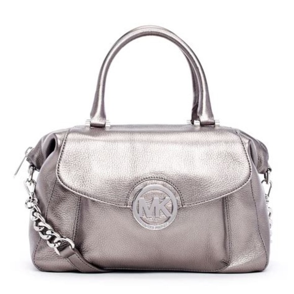Michael Kors Metallic Leather Satchel - Picture 1 of 9